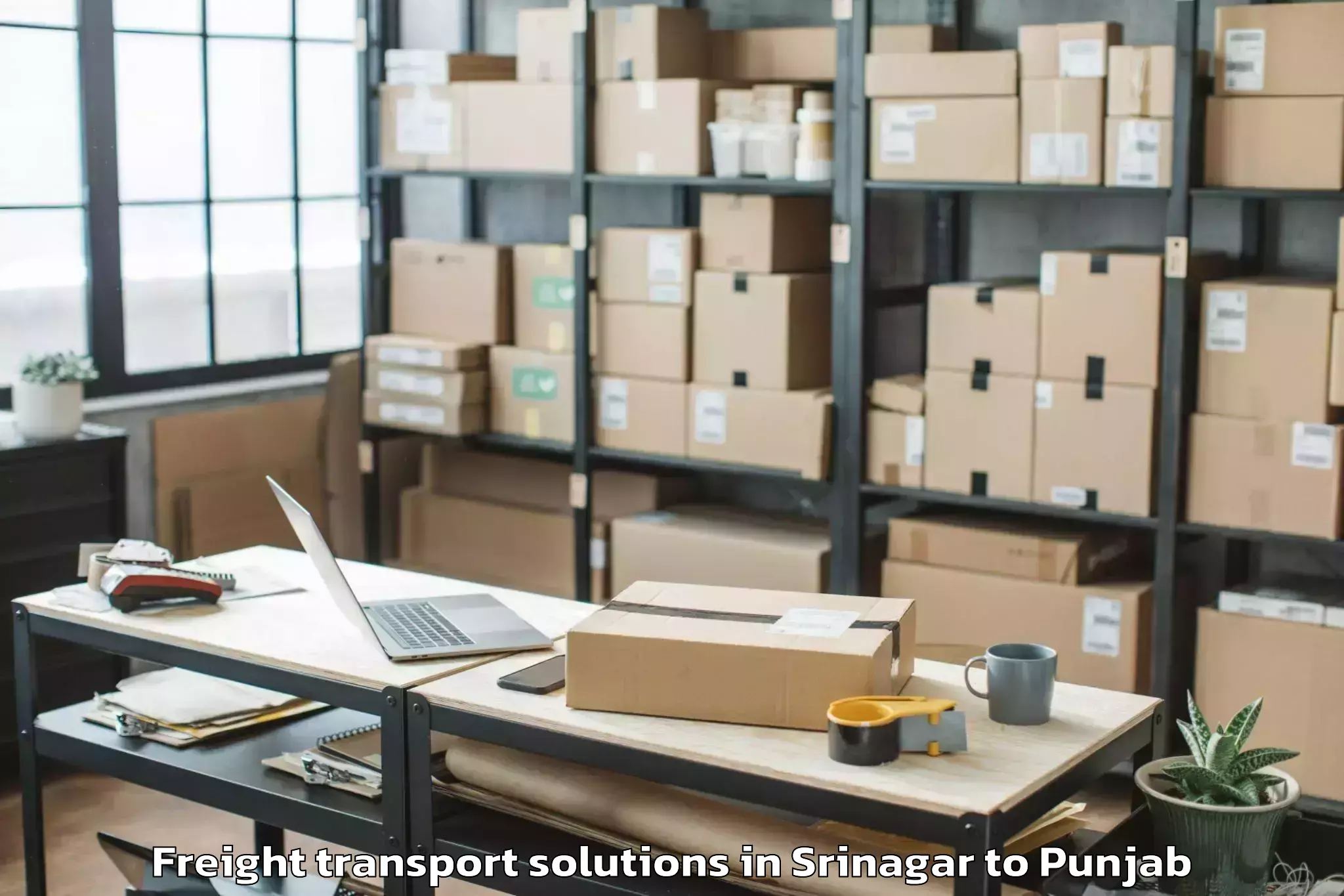 Book Srinagar to Dasuya Freight Transport Solutions Online